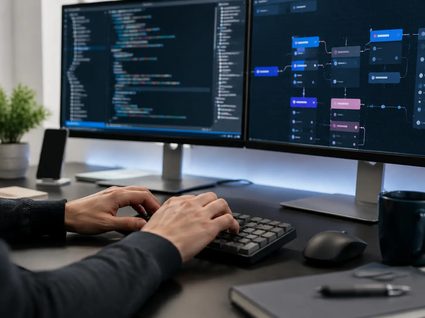 Website development and workflow automation workspace